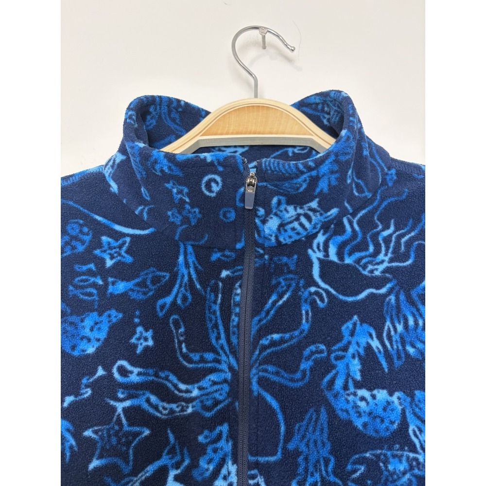 Lands' End Fleece Sweatshirt Quarter Zip Bundle Women's Nautical Animal Print XL - Picture 10 of 14